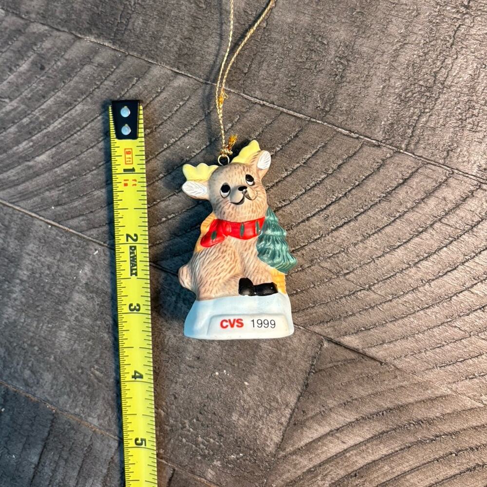 Vintage 1999 CVS Traditions Reindeer Christmas Ornament